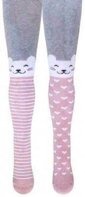 Колготки детские БЧК 249 р.104-110 серо-розовый 