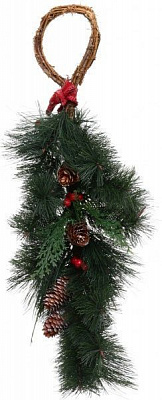 Декорація-підвіска хвойна з ягодами і шишками 50х18х10 см EPI-15HCQ5411A