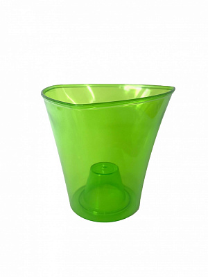 Горщик для квітів пластик Дельта l160 фігурний зелений