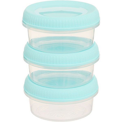 Набор контейнеров Curver To Go (232682) голубой 80 мл 3 шт