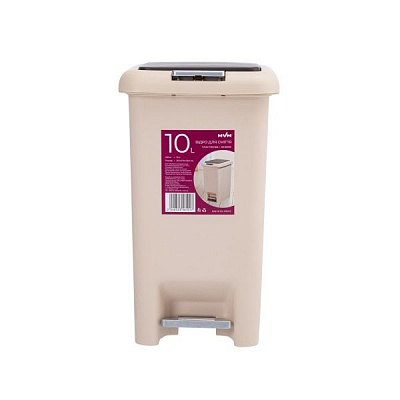 Відро MVM BIN-01 бежевий 10 л бежевий BIN-01 10L Beige