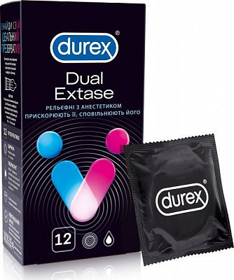 Презервативи Durex Dual Extase 12 шт.