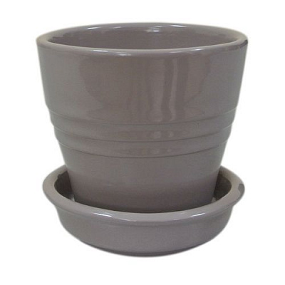 Горщик керамічний Оріана-Запоріжкераміка Відро №5 глянець круглий 0,23л аметист