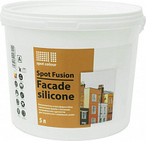Краска силиконовая водоэмульсионная Spot Colour Fusion Facade Silicone мат белый 5л 