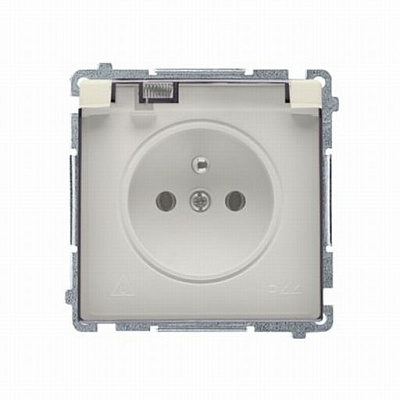 Розетка с заземлением без шторок без крышки бежевый BMGSZ1B.01/12a
