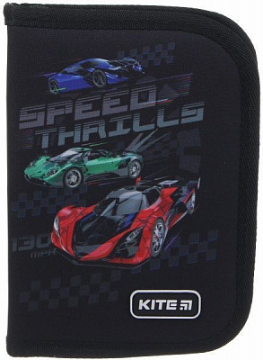 Пенал школьный без наполнения K19-622-14 Speed KITE черный