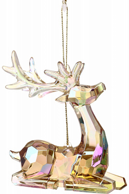 Підвіска пластикова олень різьблений 15 см в асортименті F19540578