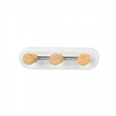 Вішалка з гачками MVM HP-01/3 White/Wood