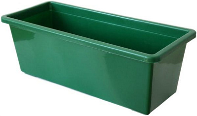 Горщик пластиковий для балкону 11,5л зелений