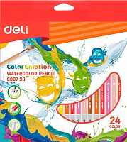 Карандаши цветные акварельные Color Emotion EС00720 24 шт. Deli