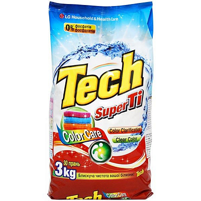 Пральний порошок Tech Super Ti для кольорових речей 3 кг