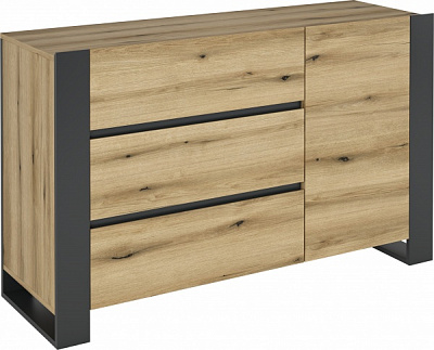 Комод Грейд Combo №1 1300х788х421 мм дуб эвок прибрежный /графит серый/дуб эвок прибрежный 