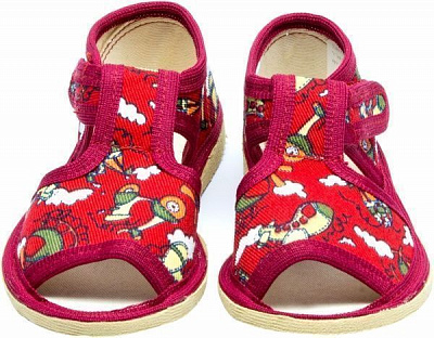 Капці для дівчаток Экотапок Сандалик літній червоні 1075 р.25,5