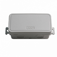 Коробка UEC для відкритого встановлення без отворів 78х36х34 мм (зовн. 85х43х38 мм) IP54 сіра поліетилен JB-078-036-034-IP5