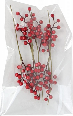 Гілочка декоративна з червоними ягодами 6 шт FK24A362G