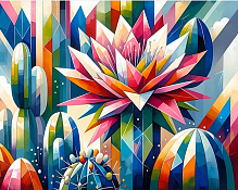 Набор со стразами на подрамнике Фантастические кактусы 30x40 см GoToArt