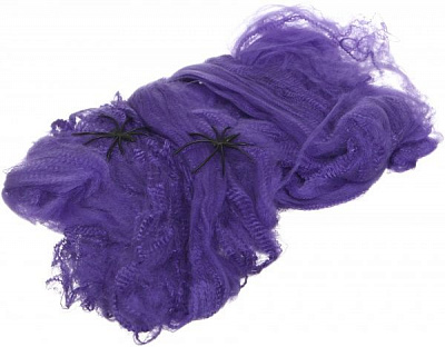 Підвісний декор Fun Павутина фіолетова з двома павуками 20 г YES