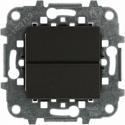 Вимикач прохідний одноклавішний ABB Zenit без підсвітки 10 А 230В IP20 антрацит N2202 AN Z