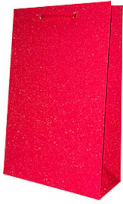 Пакет подарочный 25,5x17x7 см текстурный красный