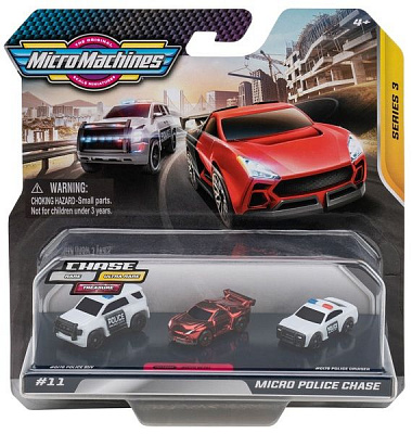 Іграшковий набір Micro Machines Поліцейська погоня Рубі Чейз (3 шт.) W3 6625990