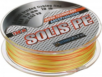 Шнур Solis X8 yellow-red SL 150м 0.14мм 4.53кг НС0004394