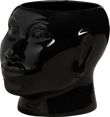 Ваза керамическая Nana ceramics Африканка 15,5 см черный глянец 