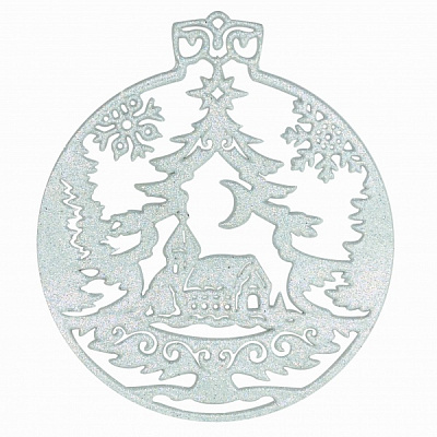 Елочная игрушка Різдвяна ніч 2Д 12 см 