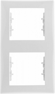 Рамка двухместная Schneider Electric Sedna вертикальная белый SDN5801121