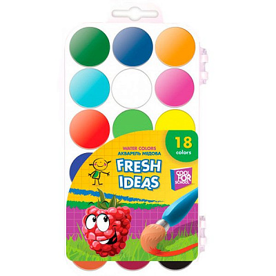 Акварель медовая Fresh Ideas 18 кольорів Cool For School