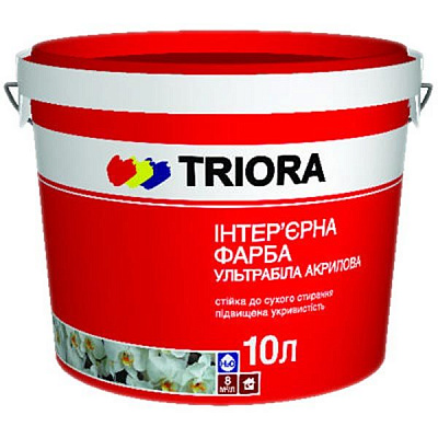 Фарба Triora Інтер’єрна ультрабіла 3 л
