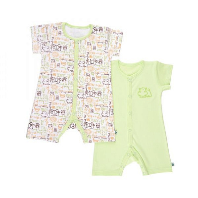 Песочник Lucky tots 2 шт. салатовый/с рисунком р.56 1522 