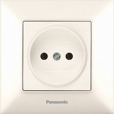 Розетка без заземлення Panasonic Arkedia Slim без шторок без кришки кремовий 480200221