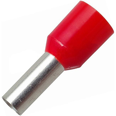 Наконечник втулковий E.NEXT e.terminal.stand.e7508.red ізольований 0,75 кв.мм 100 шт. S3036008 червоний