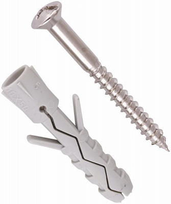 Дюбель распорный с шурупом 10x50 мм 5 шт. Friulsider