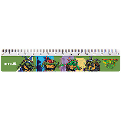 Лінійка пластикова 15 см Ninjia Turtles KITE
