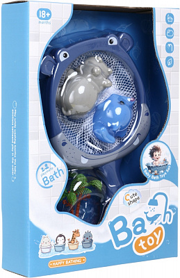 Набор игрушек для купания Shantou 4 шт. сачок голубой OTG0977970