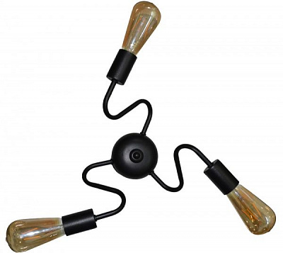 Люстра потолочная Геотон НПБ 02-3х60-996 Комета-3П 3xE27 черный 47885 