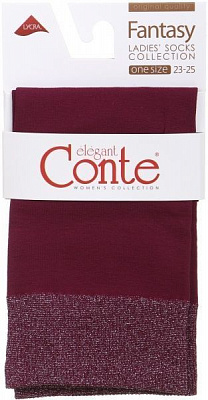 Шкарпетки Conte FANTASY 16С-125СП з люрексом р. 23–25 бордовий 1 шт.