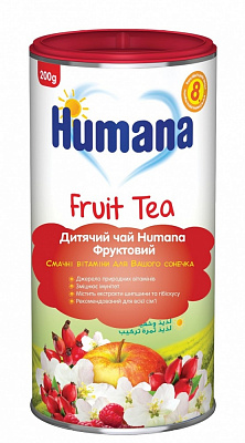 Детский чай Humana растворимый фруктовый 8м+ 200 г