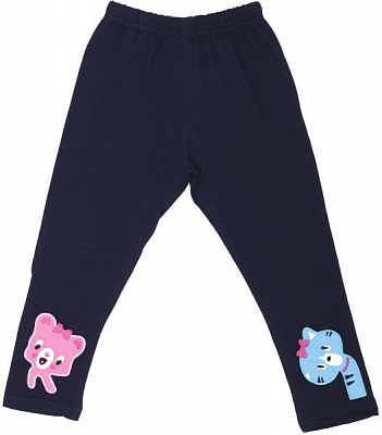 Лосины для девочек Sellfie с мишкой 709 р.104 темно-синий 