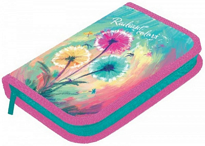 Пенал школьный Flower 22201C CLASS разноцветный