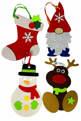 Набір підвісок Аплі Краплі Новорічний різнокольоровий