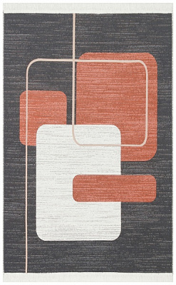 Ковер Ekohali Arya AR 36 Black Terra 120x180 см двусторонний 