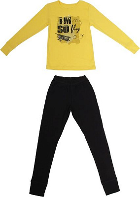 Піжама для хлопчиків Фламінго р.134 чорний із жовтим 263-1005