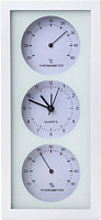 Термогигрометр Стеклоприбор биметаллический с часами вертикальный