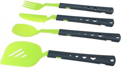 Набір столових приборів Summit 4PC Cutlery & Spatula Set Lime