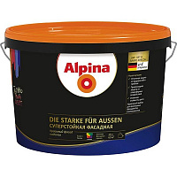 Краска Alpina Die Starke fur Aussen B1 белый 10л