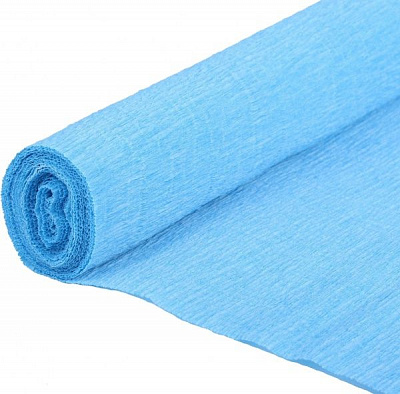 Бумага креповая 55%, голубая 50*200см