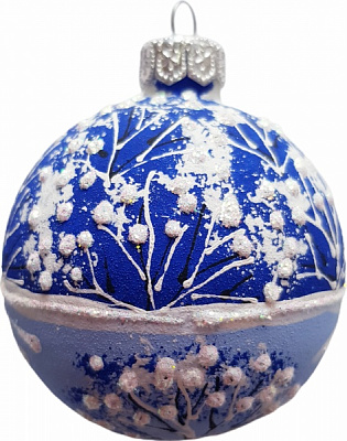 Підвіска Юріта Куля 70мм Пейзаж білий перламутровий