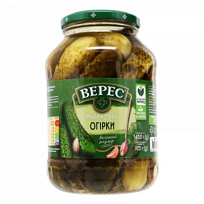 Огірки Верес Мариновані 1450 г